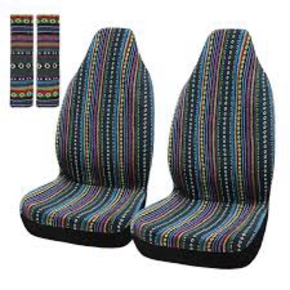 Colorful Striped Car Seat Covers